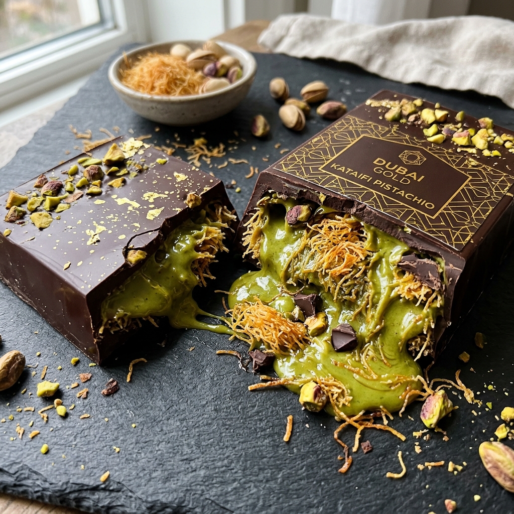 Kataifi Crunch Dubai Chocolate Bar